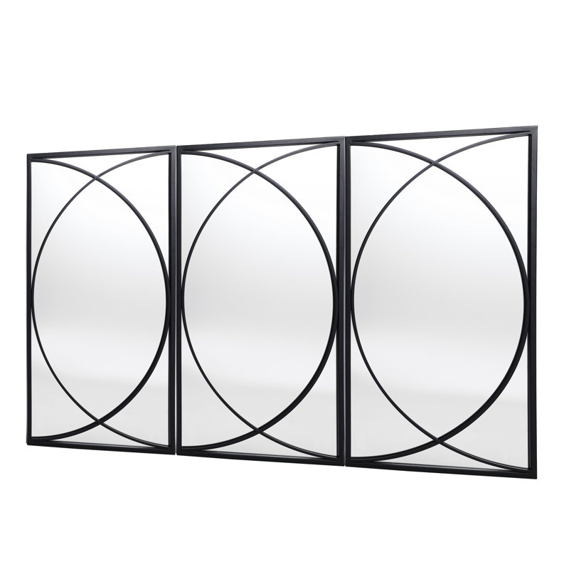Ivy Bronx Gaebriel Rectangle Metal Wall Mirror & Reviews Wayfair